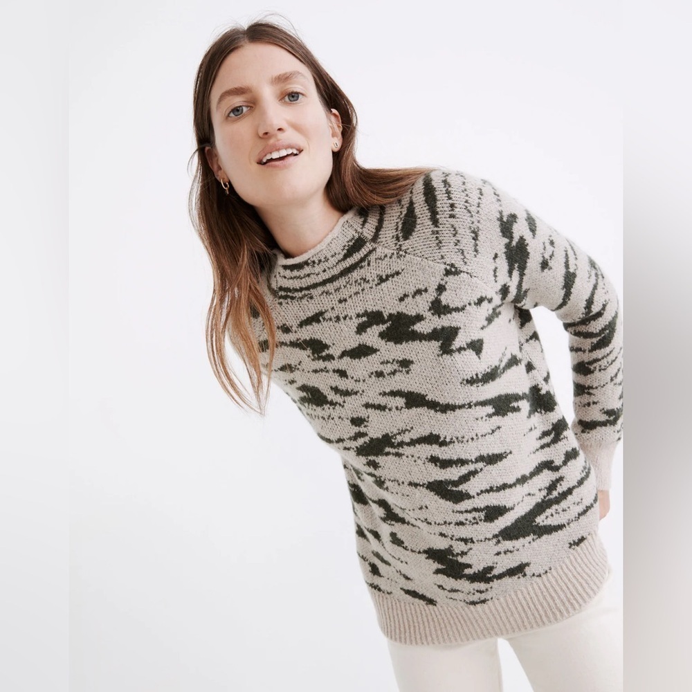 Madewell Thornton Mockneck Alpaca Blend Pullover Sweater - small